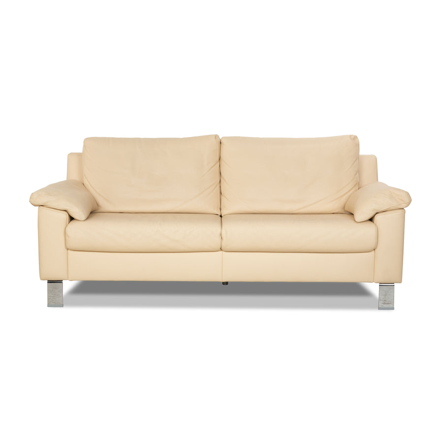 Ewald Schillig Flex Plus Leder Zweisitzer Beige Creme Sofa Couch