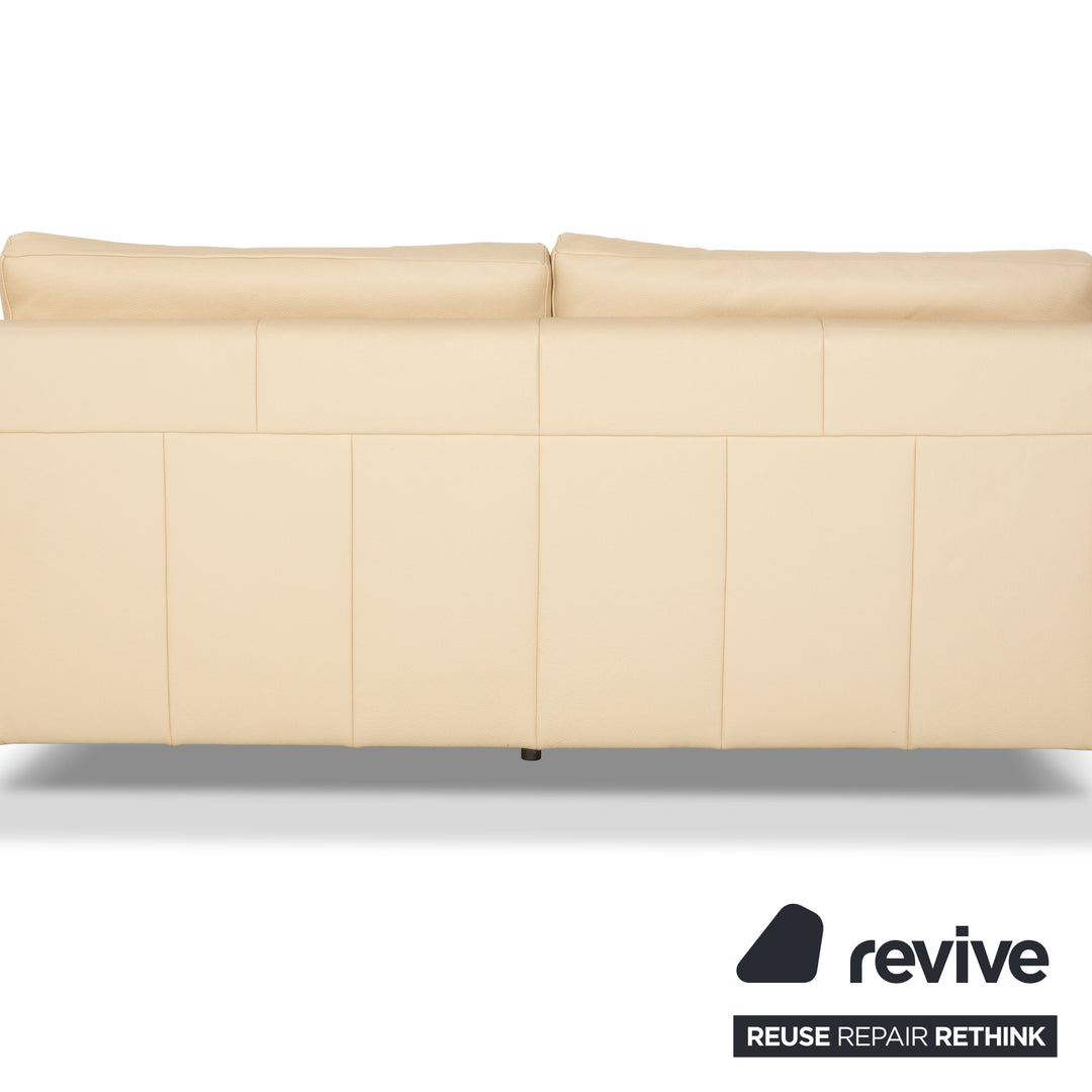 Ewald Schillig Flex Plus Leder Zweisitzer Beige Creme Sofa Couch