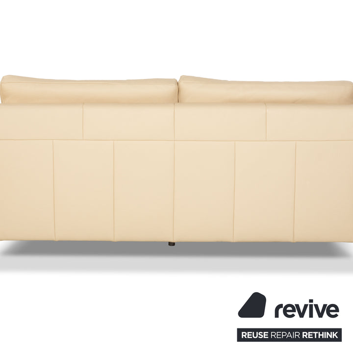 Ewald Schillig Flex Plus Leder Zweisitzer Beige Creme Sofa Couch