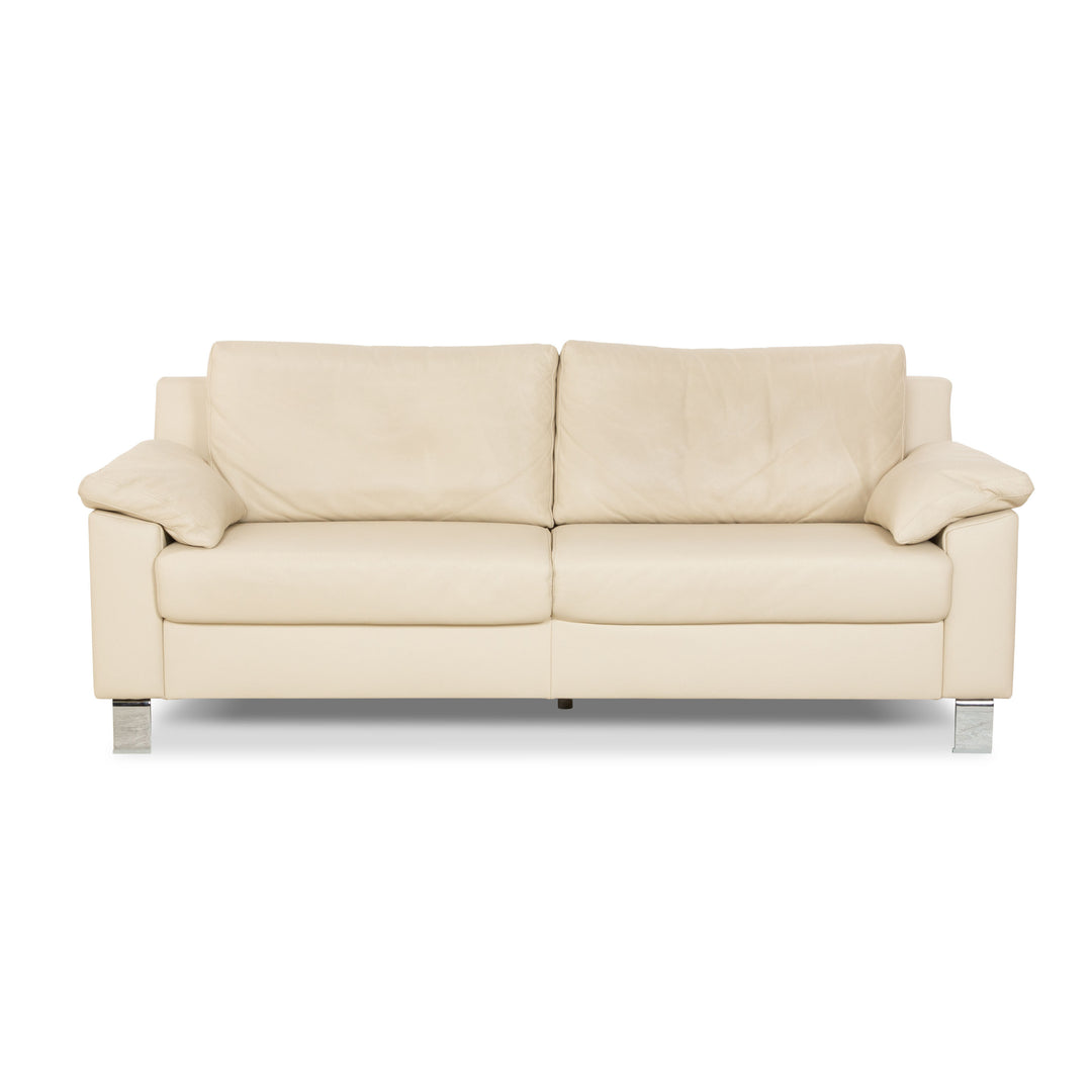 Ewald Schillig Flex Plus Leder Zweisitzer Creme Sofa Couch