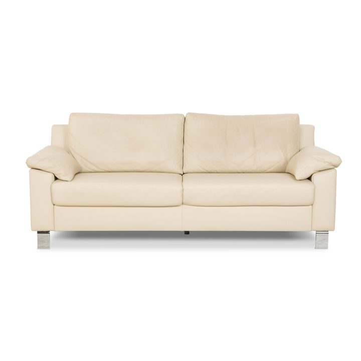 Ewald Schillig Flex Plus Leder Zweisitzer Creme Sofa Couch