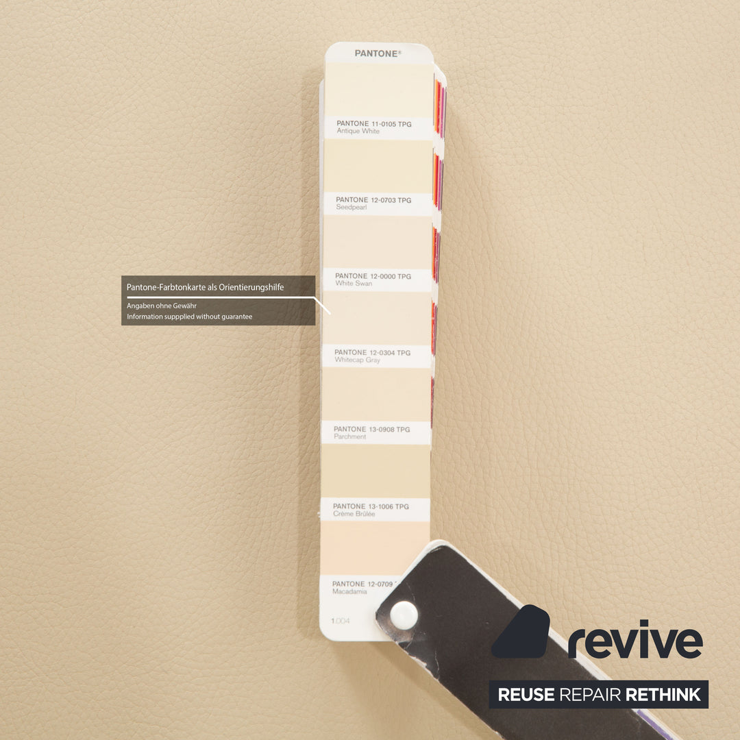 Ewald Schillig Flex Plus Leder Zweisitzer Creme Sofa Couch