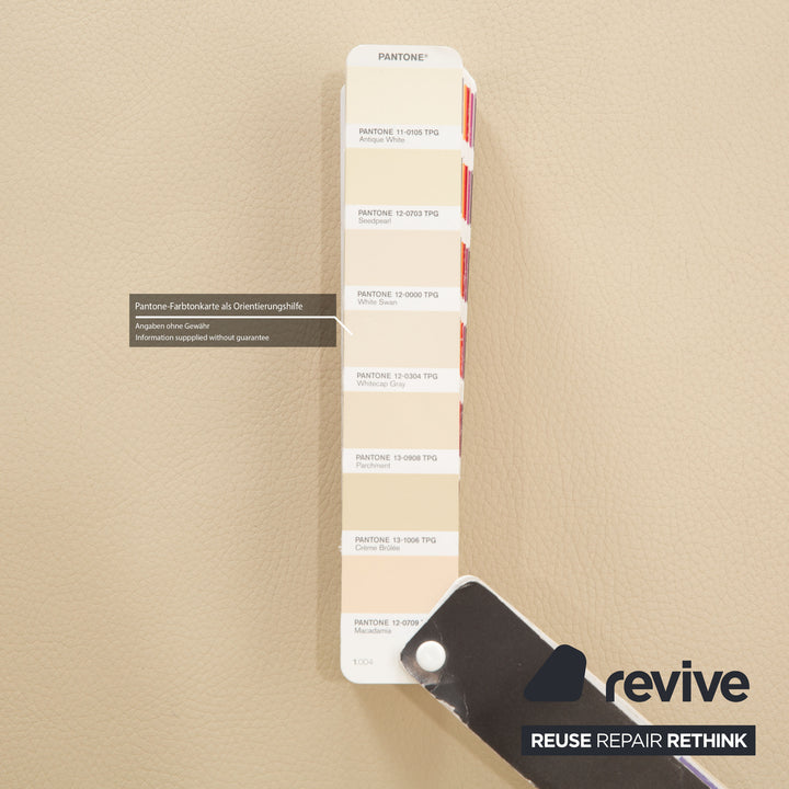 Ewald Schillig Flex Plus Leder Zweisitzer Creme Sofa Couch