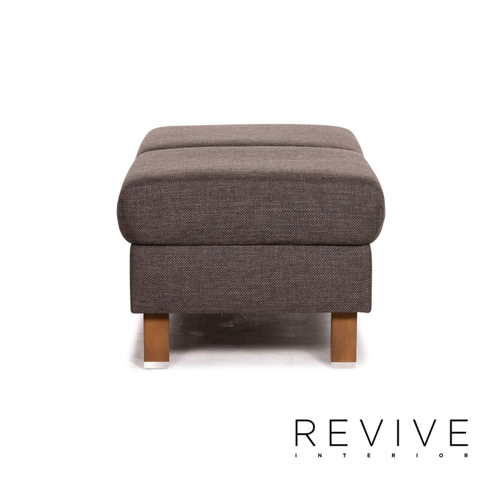 Ewald Schillig Flex Plus ensemble de canapés gris anthracite 1x deux places 1x tabouret