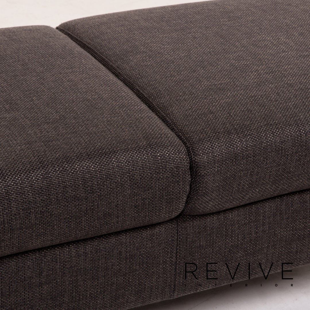 Ewald Schillig Flex Plus ensemble de canapés gris anthracite 1x deux places 1x tabouret