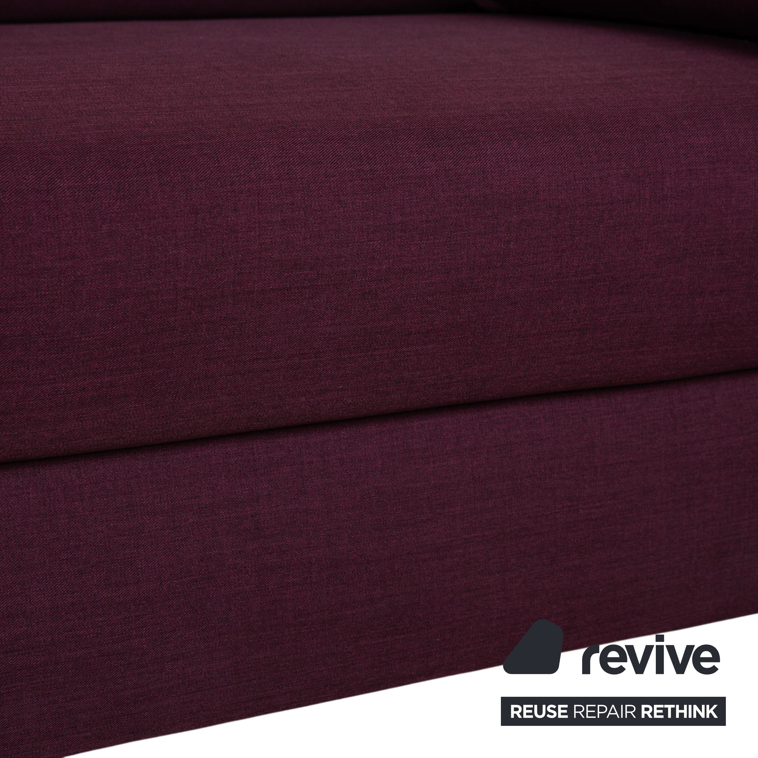 Ewald Schillig Flex Plus Stoff Dreisitzer Lila Aubergine Rot Sofa Couch