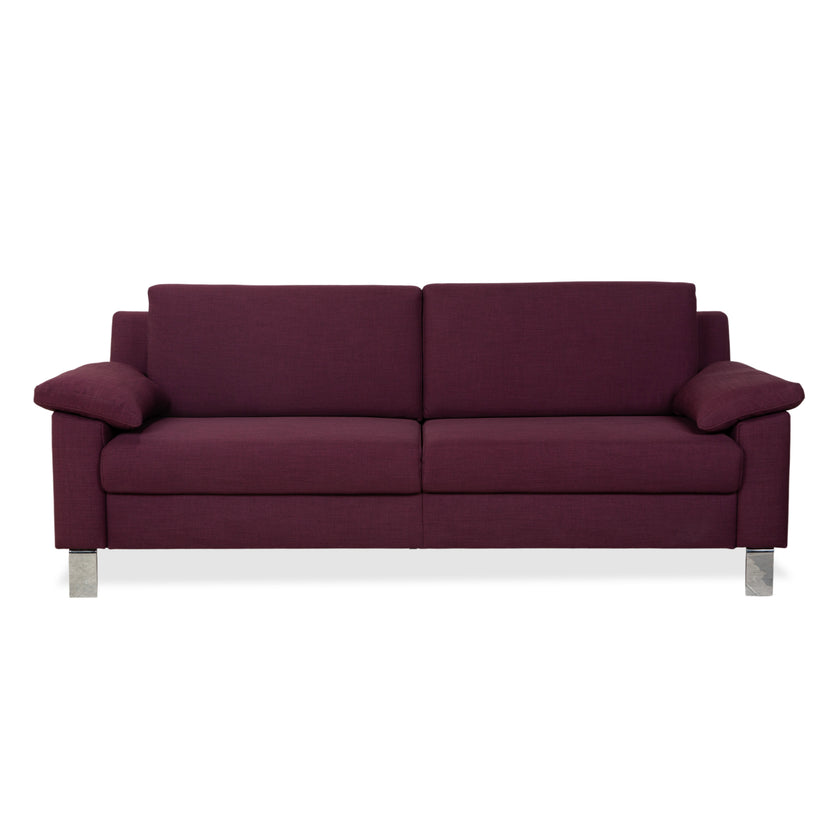 Ewald Schillig Flex Plus Fabric Three-Seater Sofa Couch Purple Aubergine Red