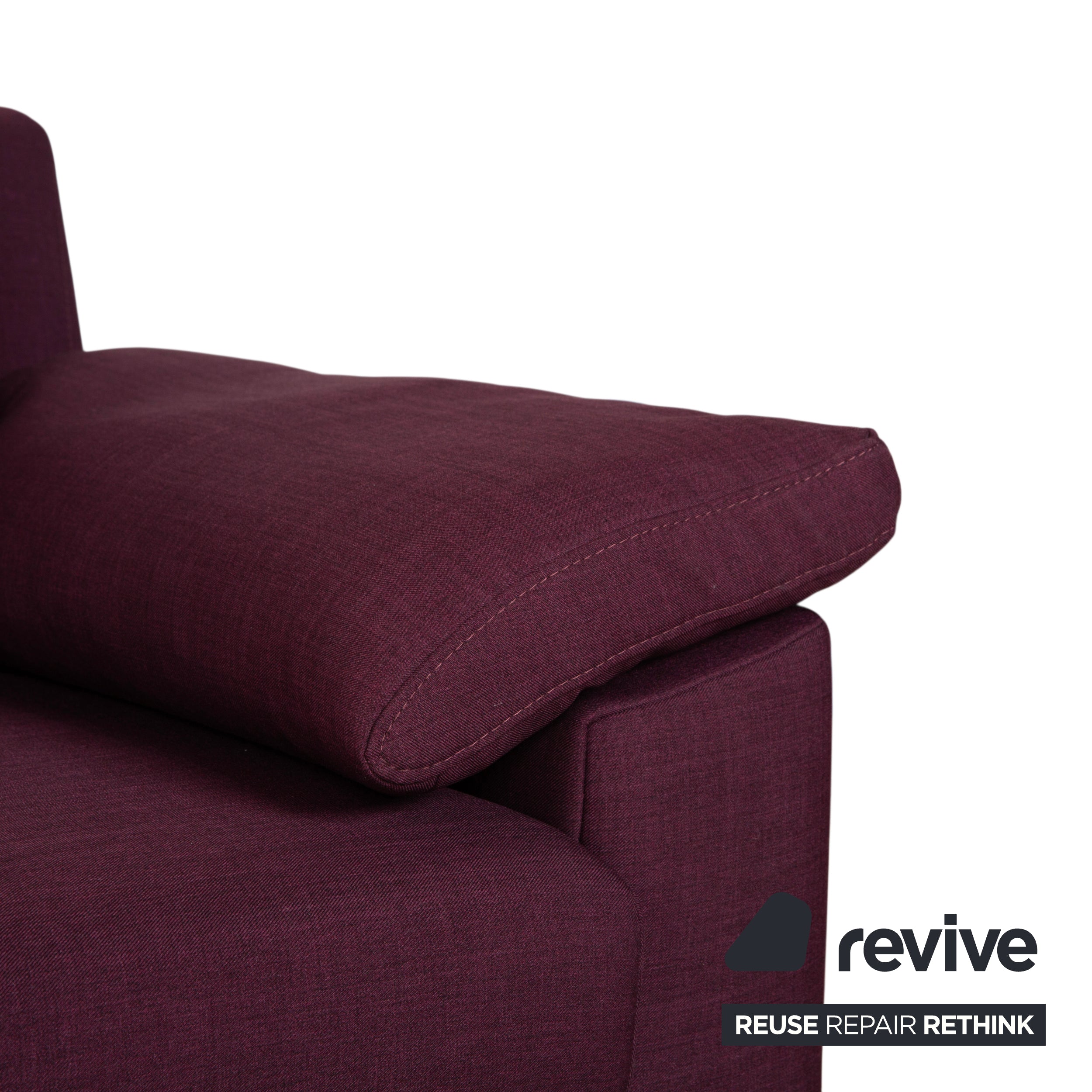 Canapé trois places Ewald Schillig Flex Plus en tissu violet aubergine rouge