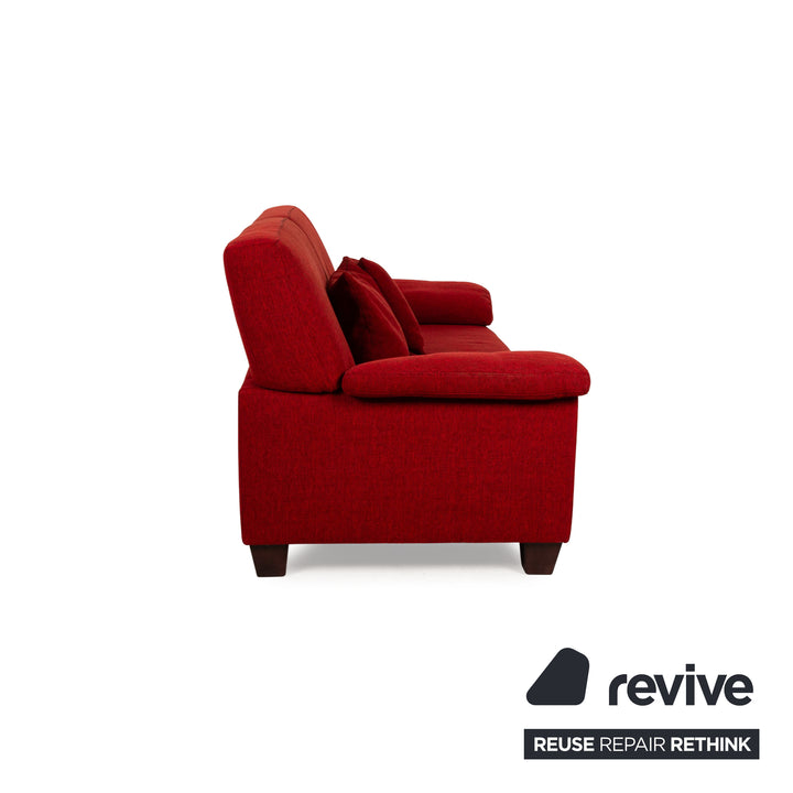 Ewald Schillig Flex Plus Stoff Dreisitzer Rot Sofa Couch