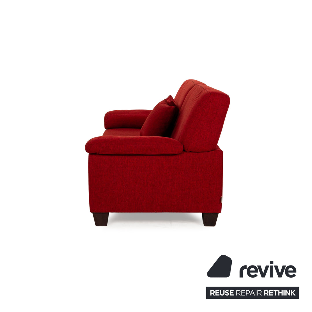 Ewald Schillig Flex Plus Stoff Dreisitzer Rot Sofa Couch