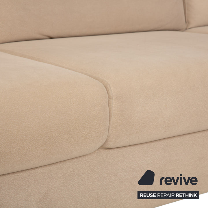 Ewald Schillig Flex Plus Stoff Ecksofa Beige Sofa Couch Kopfstütze