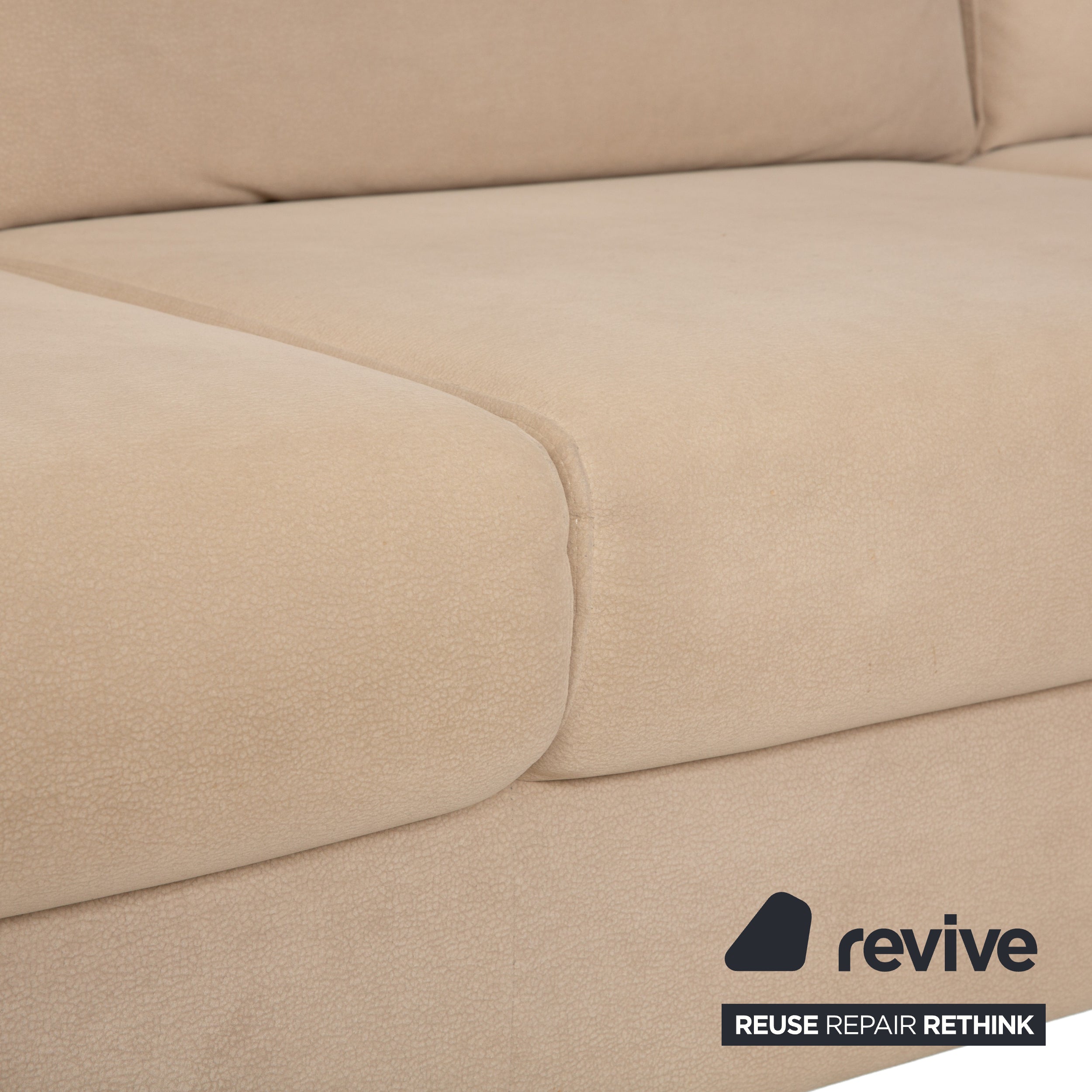Ewald Schillig Flex Plus canapé d'angle en tissu beige canapé appui-tête