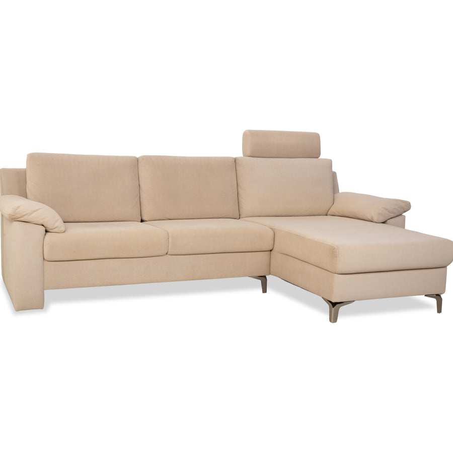 Ewald Schillig Flex Plus Stoff Ecksofa Beige Sofa Couch Kopfstütze