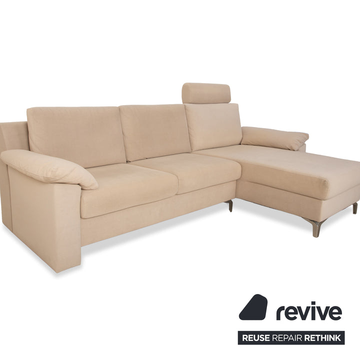 Ewald Schillig Flex Plus Stoff Ecksofa Beige Sofa Couch Kopfstütze