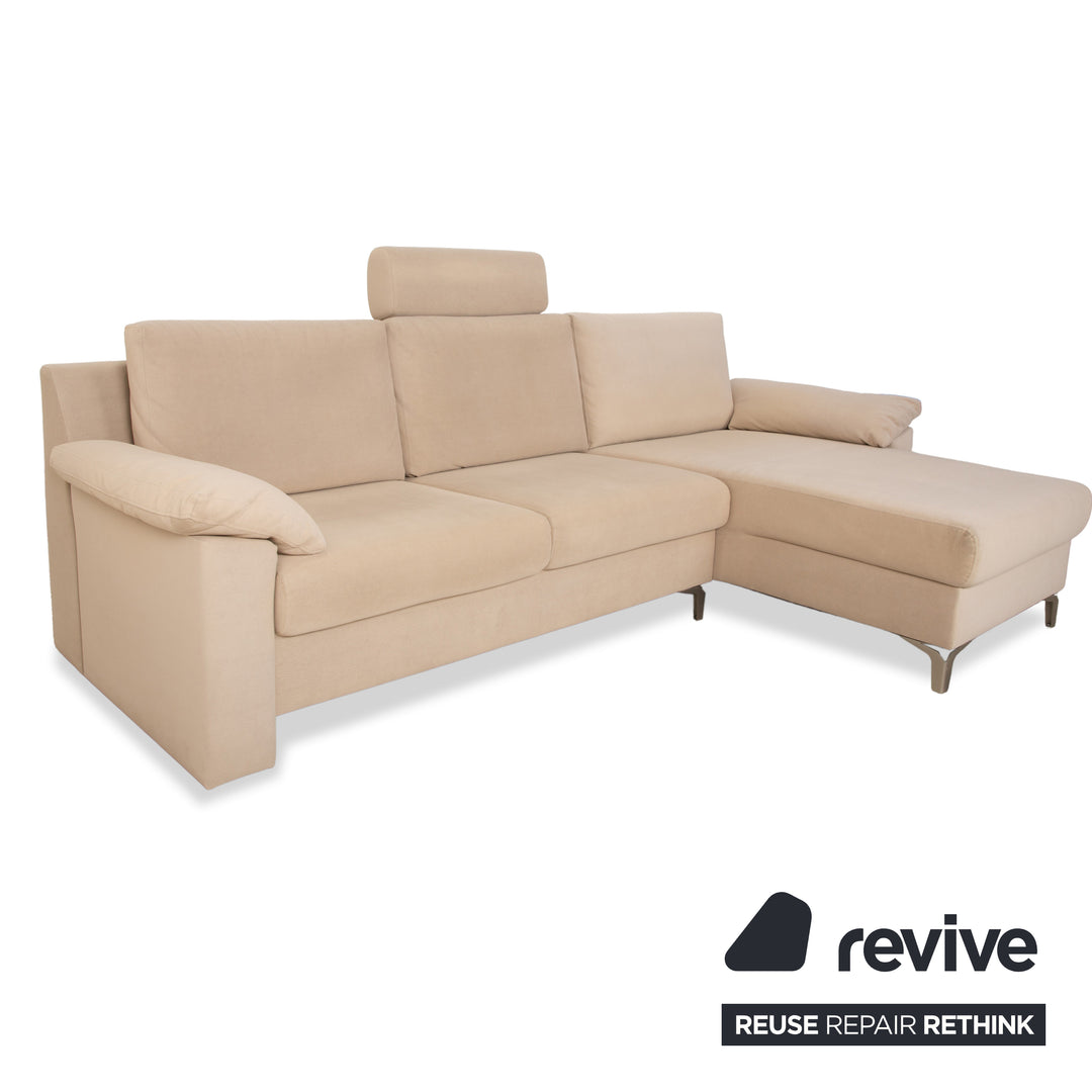 Ewald Schillig Flex Plus Stoff Ecksofa Beige Sofa Couch Kopfstütze