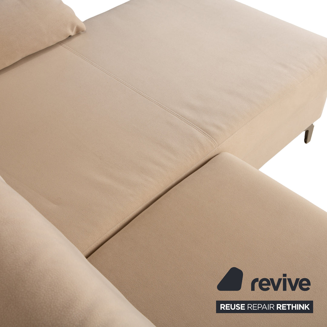 Ewald Schillig Flex Plus Stoff Ecksofa Beige Sofa Couch Kopfstütze