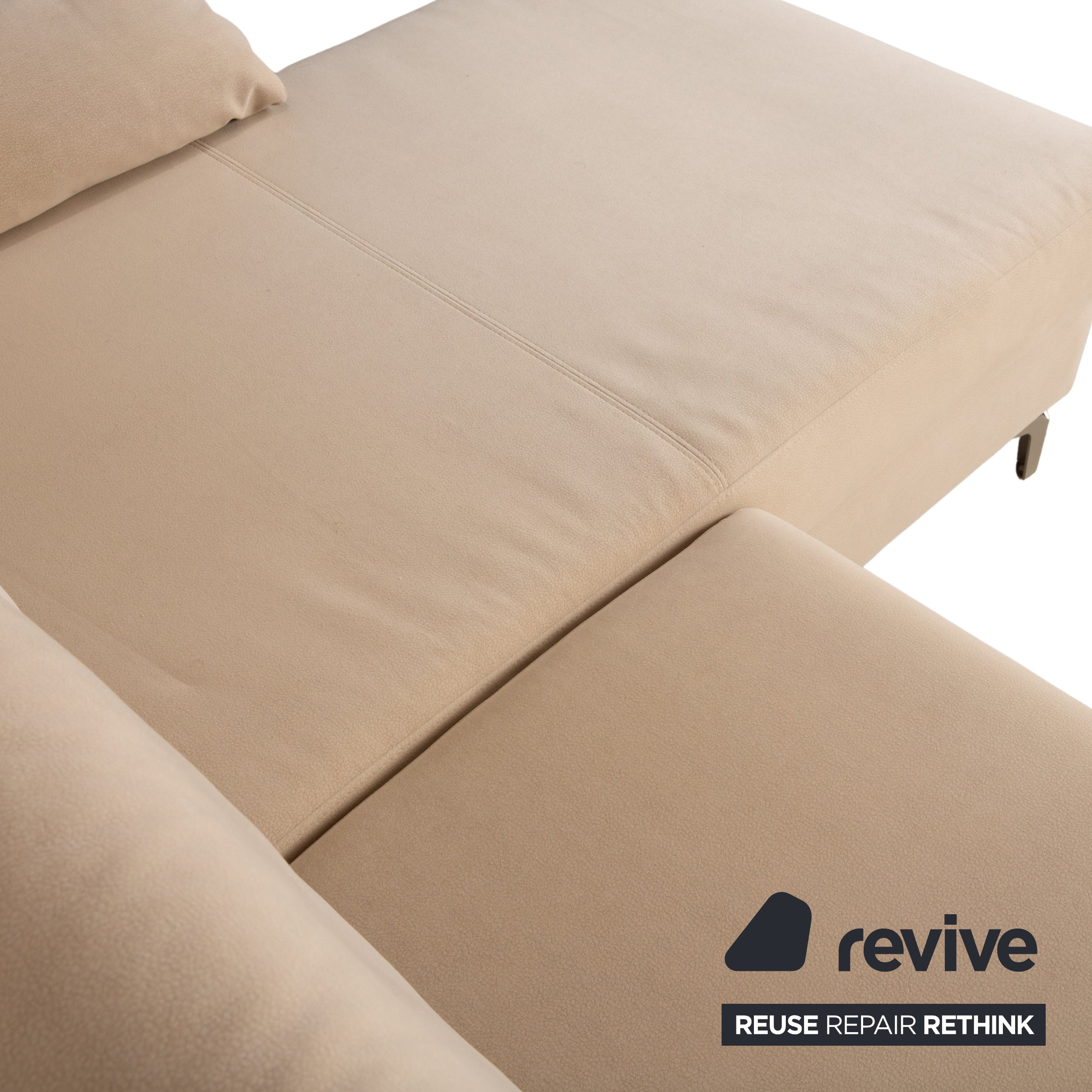 Ewald Schillig Flex Plus canapé d'angle en tissu beige canapé appui-tête