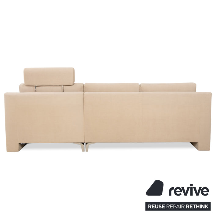 Ewald Schillig Flex Plus Stoff Ecksofa Beige Sofa Couch Kopfstütze