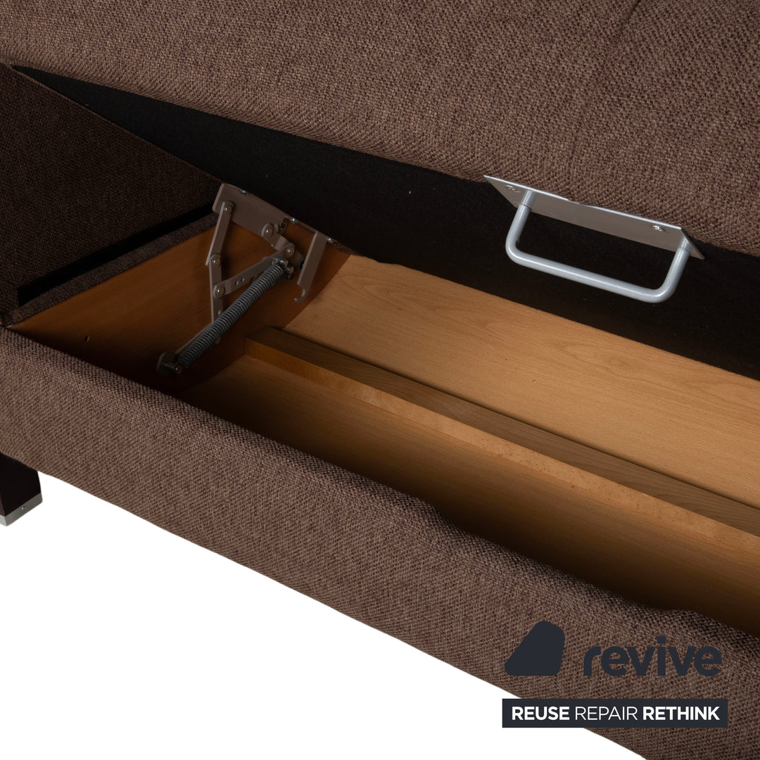Ewald Schillig Flex Plus Stoff Ecksofa Braun manuelle Funktion Sofa Couch
