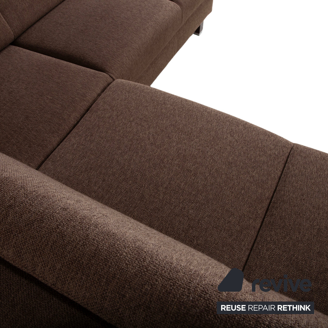 Ewald Schillig Flex Plus Stoff Ecksofa Braun manuelle Funktion Sofa Couch