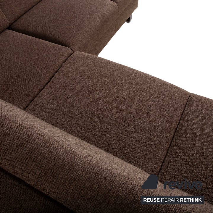 Ewald Schillig Flex Plus Stoff Ecksofa Braun manuelle Funktion Sofa Couch