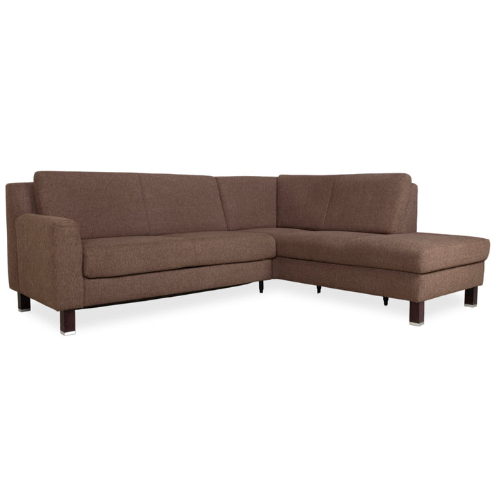Ewald Schillig Flex Plus Stoff Ecksofa Braun manuelle Funktion Sofa Couch