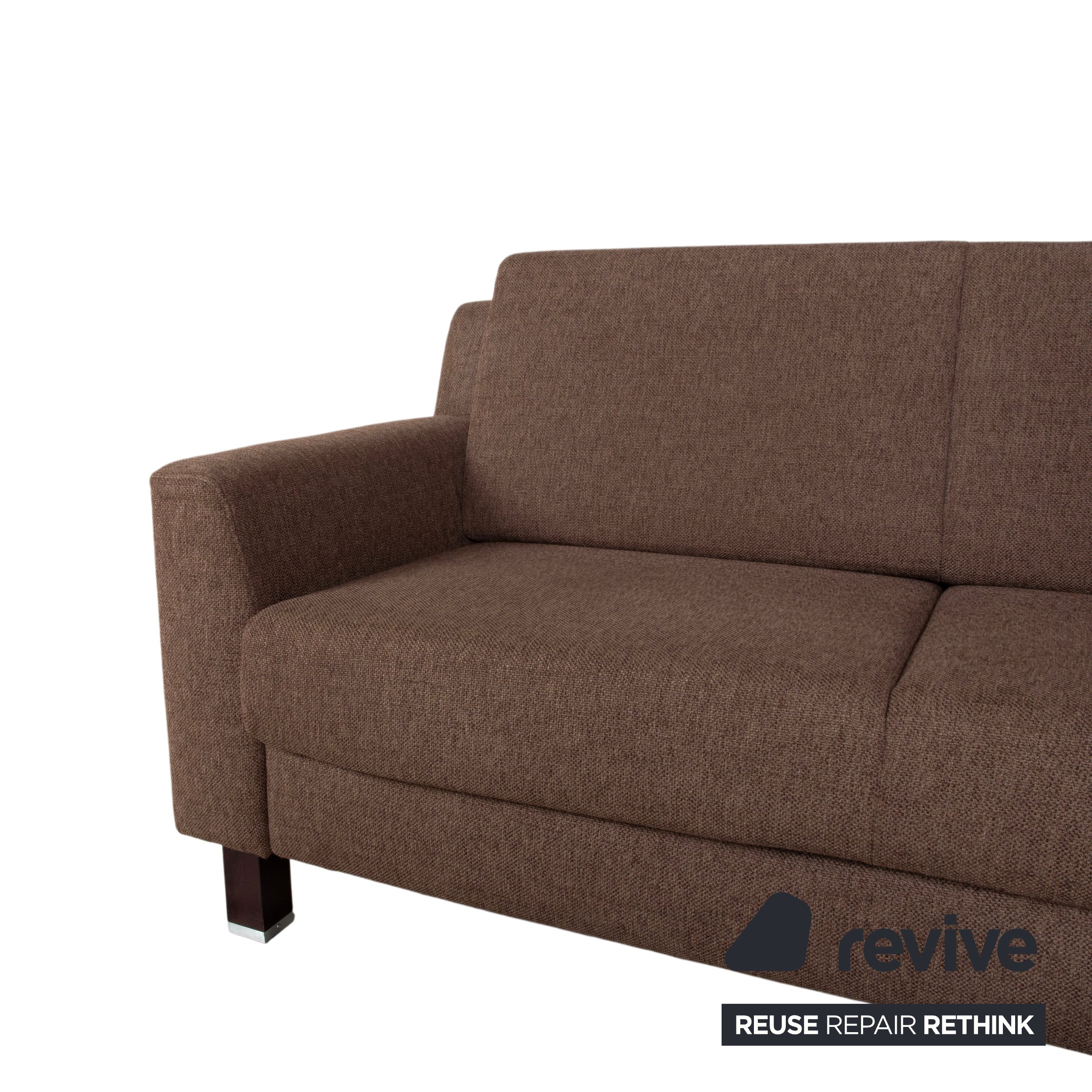 Ewald Schillig Flex Plus Fabric Corner Sofa Brown Manual Function Sofa Couch