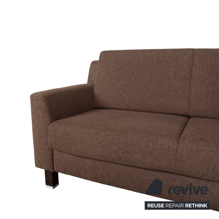 Ewald Schillig Flex Plus Stoff Ecksofa Braun manuelle Funktion Sofa Couch