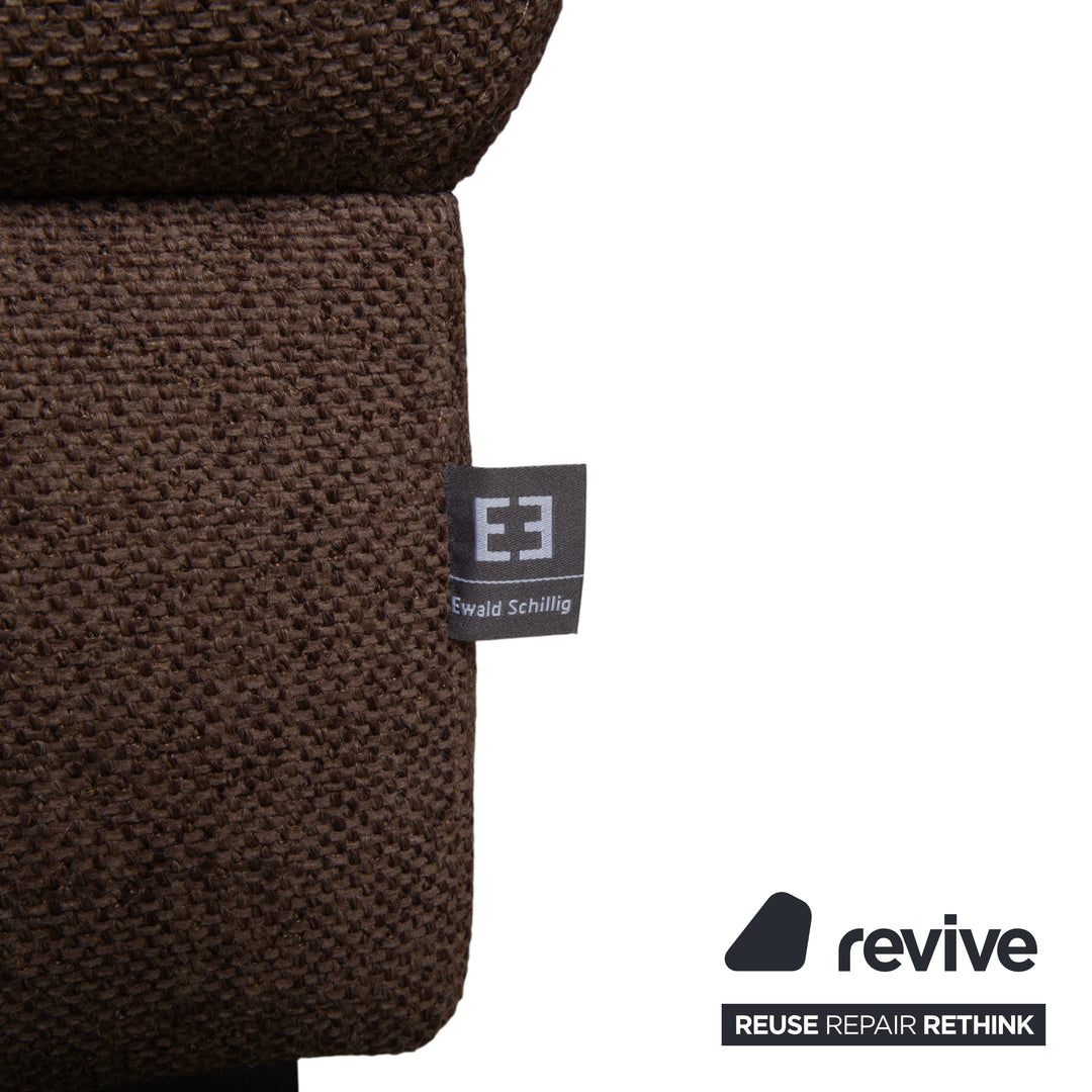 Ewald Schillig Flex Plus Stoff Ecksofa Braun manuelle Funktion Sofa Couch