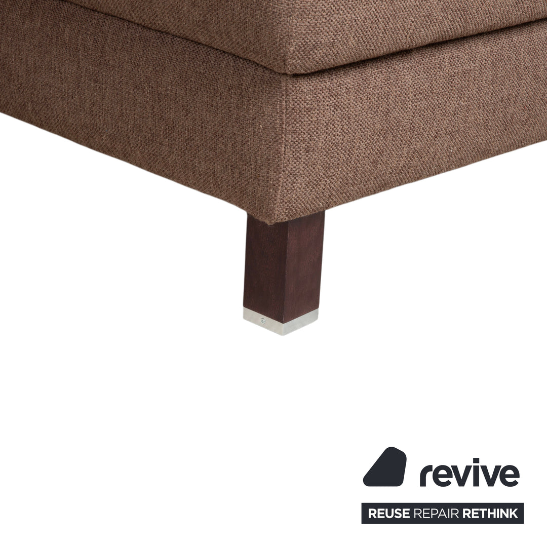 Ewald Schillig Flex Plus Stoff Ecksofa Braun manuelle Funktion Sofa Couch