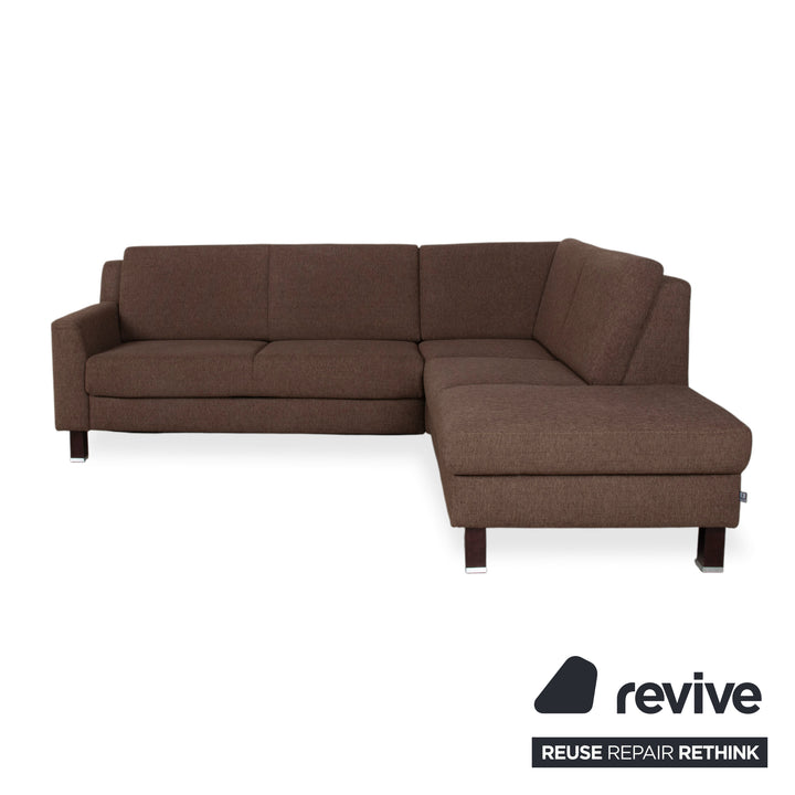 Ewald Schillig Flex Plus Stoff Ecksofa Braun manuelle Funktion Sofa Couch