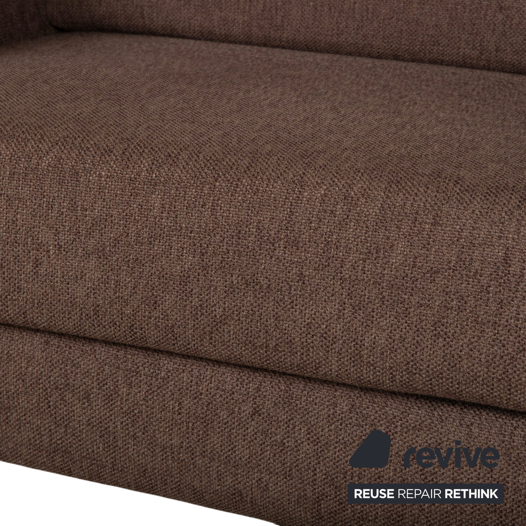 Ewald Schillig Flex Plus Stoff Ecksofa Braun manuelle Funktion Sofa Couch