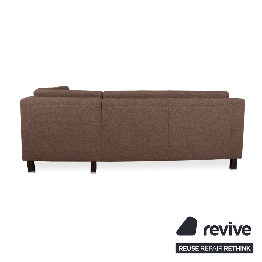 Ewald Schillig Flex Plus Stoff Ecksofa Braun manuelle Funktion Sofa Couch