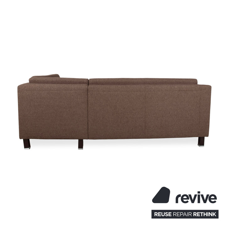 Ewald Schillig Flex Plus Stoff Ecksofa Braun manuelle Funktion Sofa Couch