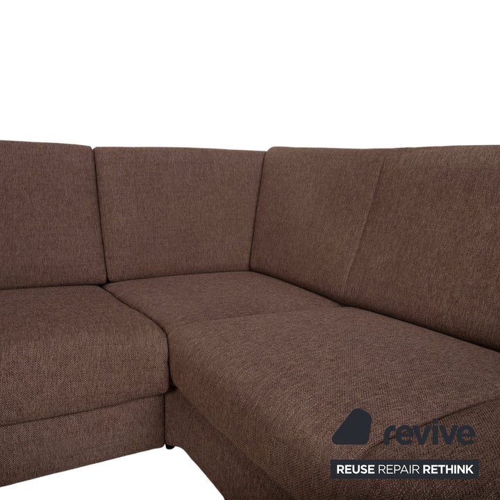 Ewald Schillig Flex Plus Stoff Ecksofa Braun manuelle Funktion Sofa Couch
