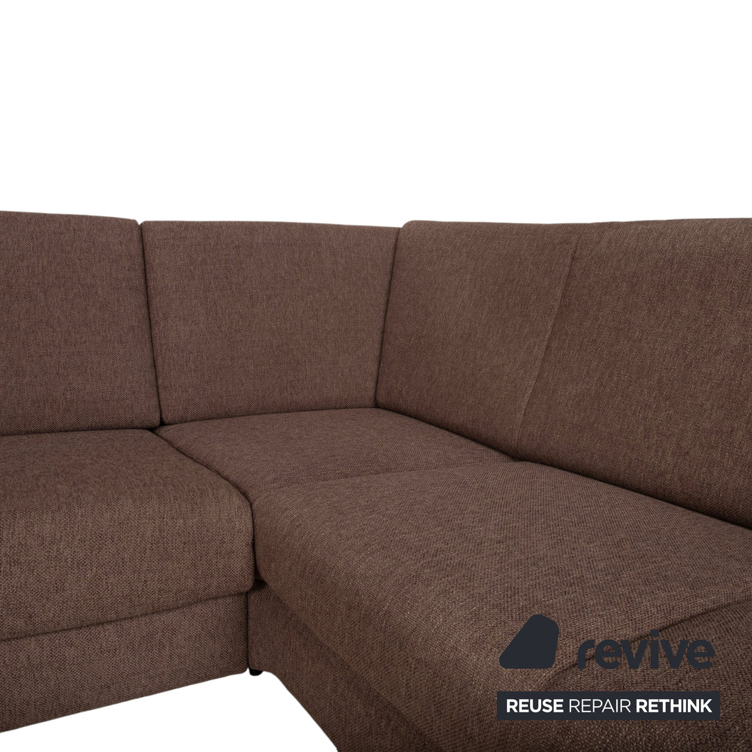 Ewald Schillig Flex Plus Stoff Ecksofa Braun manuelle Funktion Sofa Couch