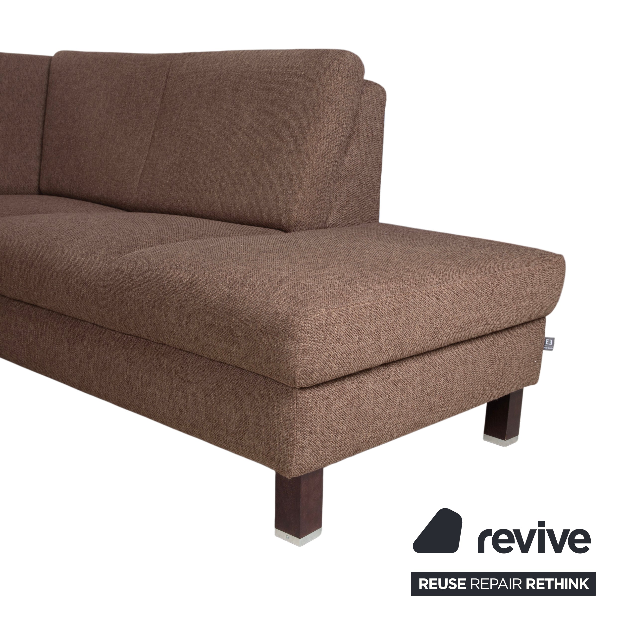 Ewald Schillig Flex Plus Fabric Corner Sofa Brown Manual Function Sofa Couch