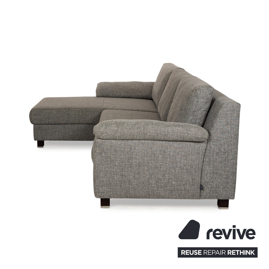 Ewald Schillig Flex Plus Stoff Ecksofa Grau Recamiere Links Sofa Couch