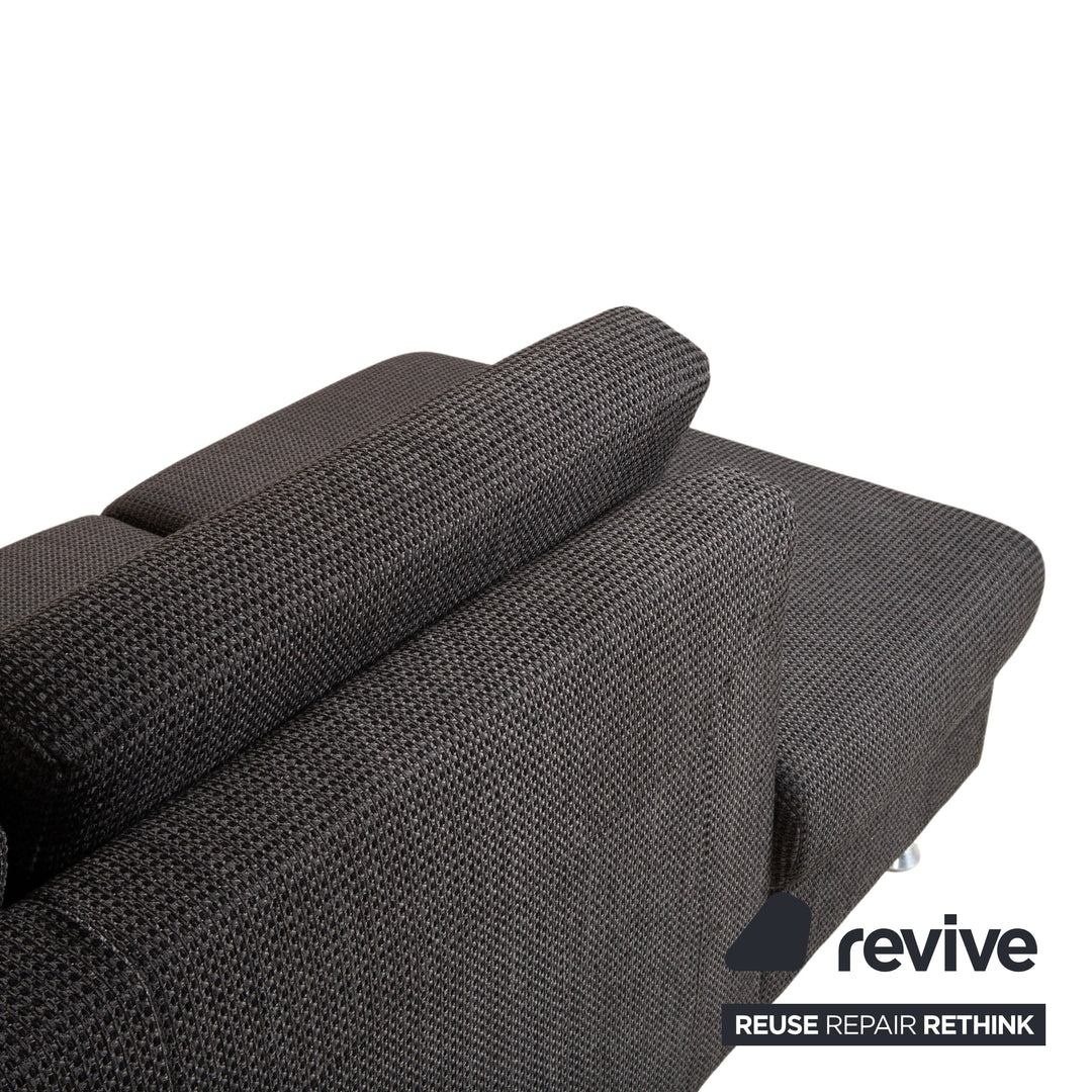 Ewald Schillig Flex Plus Canapé d'angle en tissu Gris Canapé