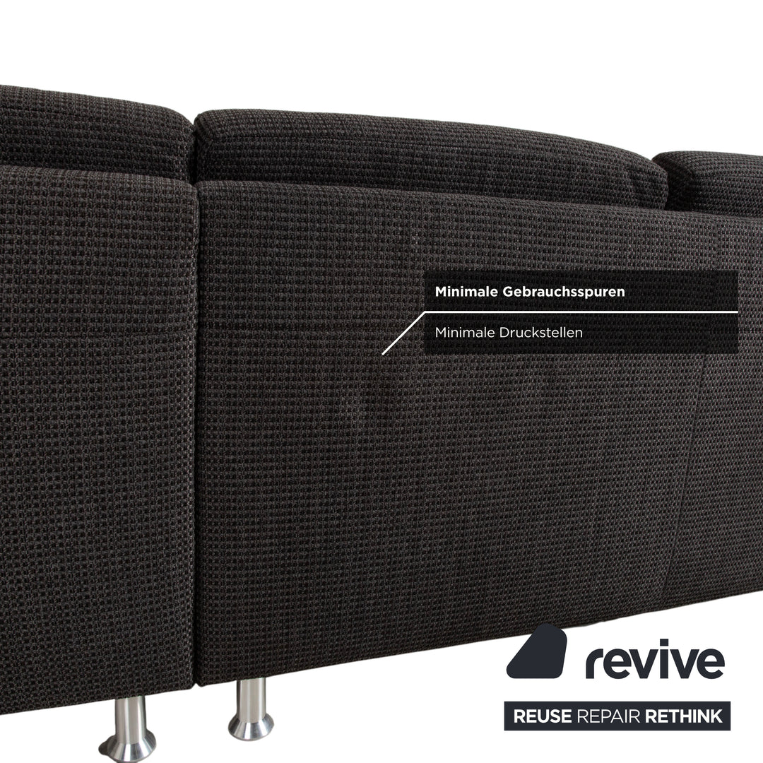 Ewald Schillig Flex Plus Canapé d'angle en tissu Gris Canapé