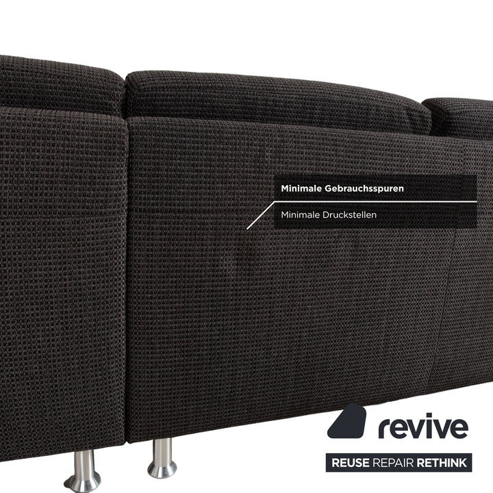 Ewald Schillig Flex Plus Canapé d'angle en tissu Gris Canapé