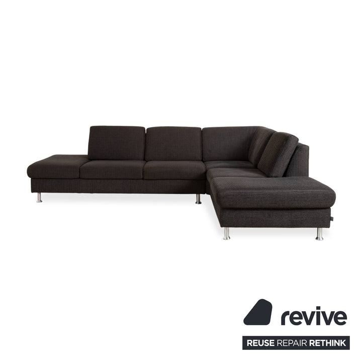 Ewald Schillig Flex Plus Canapé d'angle en tissu Gris Canapé
