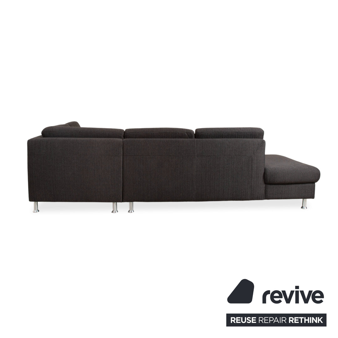 Ewald Schillig Flex Plus Canapé d'angle en tissu Gris Canapé