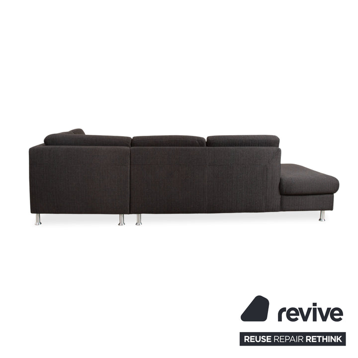 Ewald Schillig Flex Plus Canapé d'angle en tissu Gris Canapé