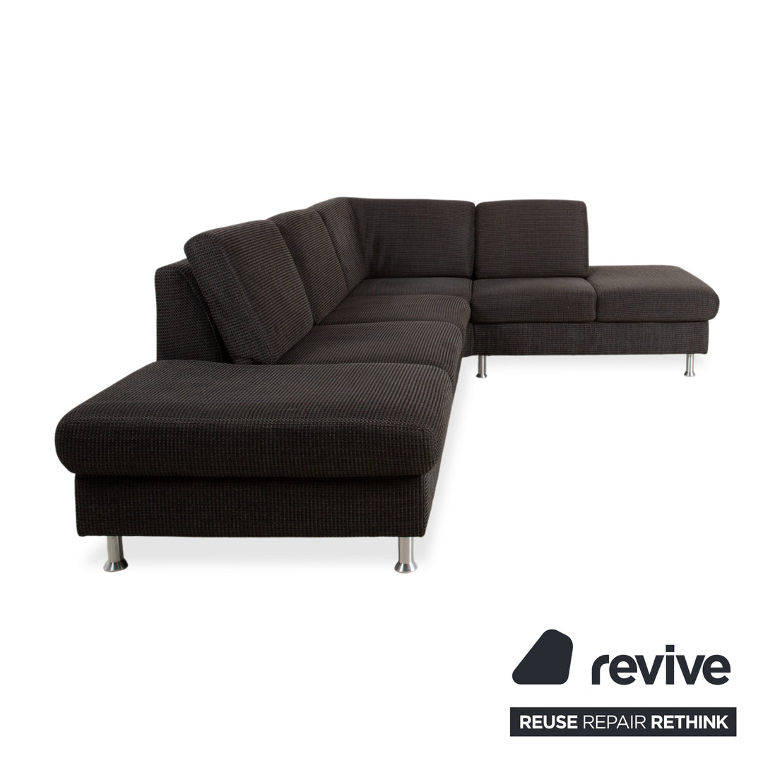 Ewald Schillig Flex Plus Canapé d'angle en tissu Gris Canapé