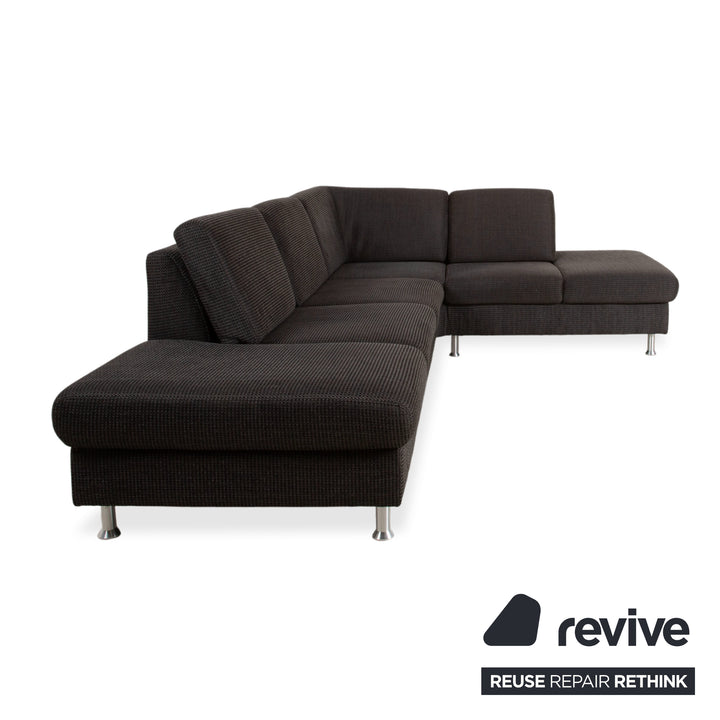 Ewald Schillig Flex Plus Canapé d'angle en tissu Gris Canapé