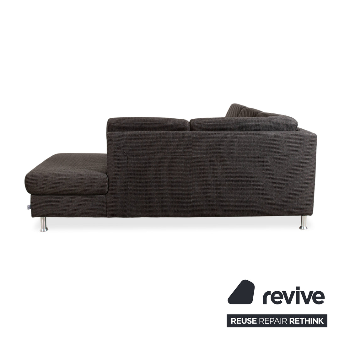 Ewald Schillig Flex Plus Canapé d'angle en tissu Gris Canapé