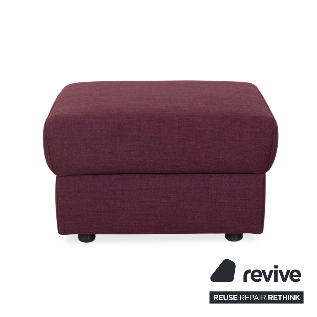 Tabouret en tissu Ewald Schillig Flex Plus violet rouge aubergine