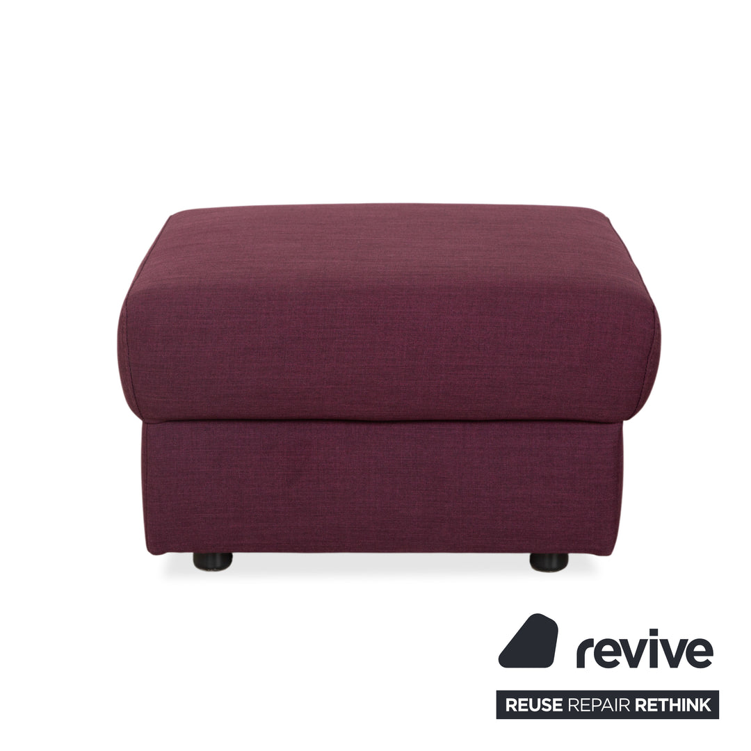Tabouret en tissu Ewald Schillig Flex Plus violet rouge aubergine
