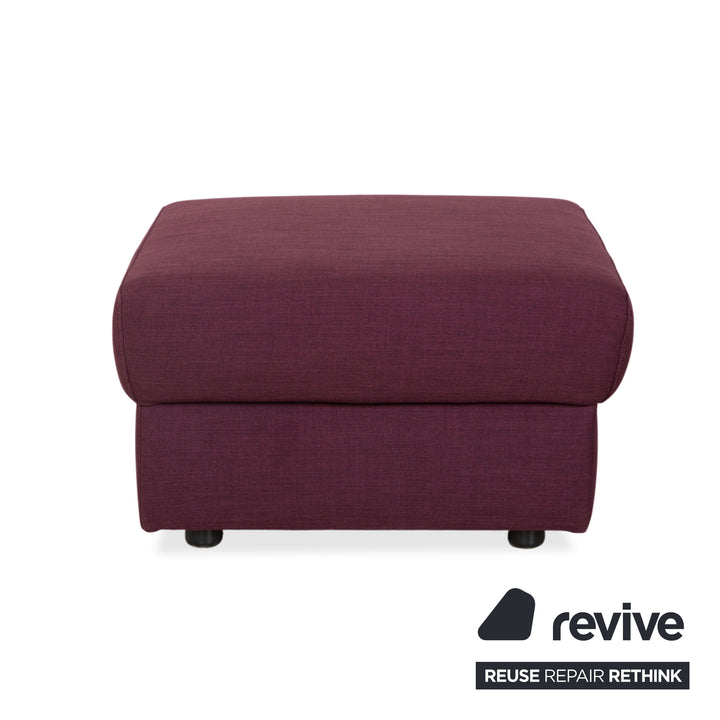 Tabouret en tissu Ewald Schillig Flex Plus violet rouge aubergine